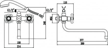 Смеситель для ванны Fmark FM2619