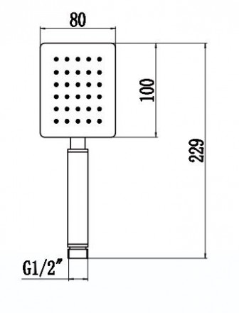 Лейка для ручного душа 1/2_ (1 режим) Savol S-FSP01L