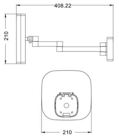Зеркало настенное c увеличением 3х JAVA S-M332LB