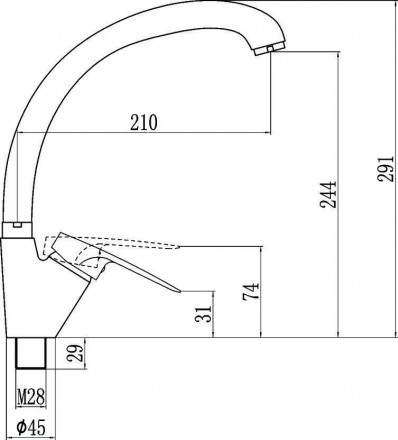Смеситель для кухонной мойки Fmark FM4166C