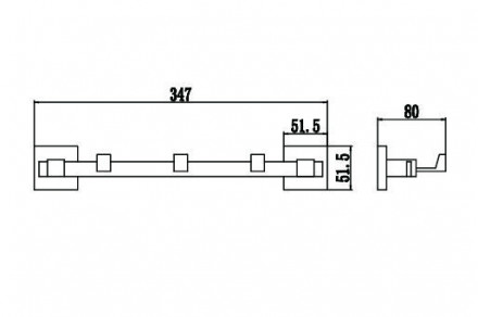 Планка с крючками (3 крючка) Savol S-06573A