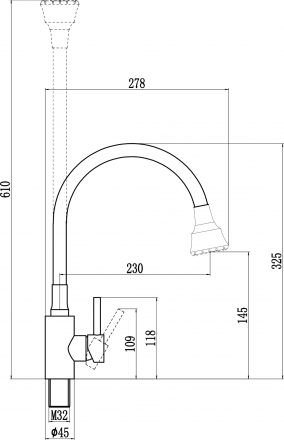 Смеситель для кухни Fmark FS8288H-01