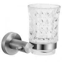 Cтакан стеклянный с настенным держателем Savol S-005658