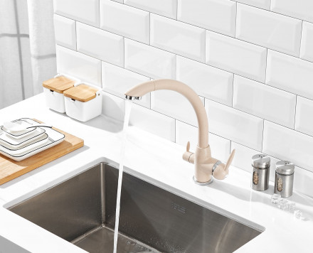 Смеситель для кухонной мойки с фильтром питьевой воды Savol S-L1699Y